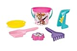 Wader 81137 - Paw Patrol Sandspielzeug Set mit 3,4 L Eimer, Sieb, Sandmühle, Schaufel, Rechen und Sandform, 6-teilig, für Kinder ab 12 Monaten, als Geschenk für kreatives Spielen