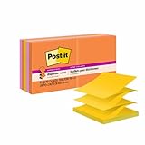 Post-it® Super Sticky Dispenser Pop-Up-Notizen, 7,6 x 7,6 cm, Energy Boost Collection, 10 Blöcke/Packung