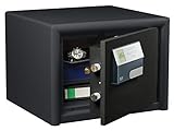 BURG-WÄCHTER Möbeltresor mit elektronischem Zahlenschloss, Combi-Line, Sicherheitsstufe S2, Feuerschutz LFS 30 P, VdS-geprüft, 27 l, 55 kg, CL 420 E, Schwarz