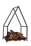 Sesua Metall Kaminholzgestell Haus schwarz Kaminholzregal Kaminholzablage 80x50 cm