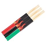 Parliky 6 Stück Maple Drumsticks Non slip Griffe Rutschfeste Robust für Schlagzeuger Anfänger und Profis Zufällige Farbe Zufällige Farbe