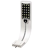 CPROSP LED Aquarium Beleuchtung Super Slim,Aquariumbeleuchtung mit Clip, mit Weiß und Blau Licht, 2,5A, Weißes Aussehen