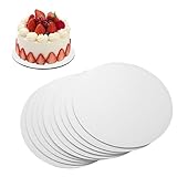Tortenplatte, eine Packung mit 10 Tortenunterlagen rund. Cakeboard 30 cm rund, 3MM dickes Cakeboard aus Papier, für den Transport und die Präsentation von Kuchen und Torten