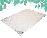 allsana Tencel® Klimafaser Steppbett 155x220 cm | Lyocell Bettdecke mittelwarm für Allergiker | waschbar bei 60°C | atmungsaktive Bettdecke aus Naturfaser bei Allergie | Made in Germany