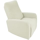 Stretch-Liegestuhlbezüge, rutschfest, mit Seitentaschen, 4-teilige Sesselbezüge für Liegestuhl, Sofa, Beige, Kissen, Couch, Relax, Sesselbezug