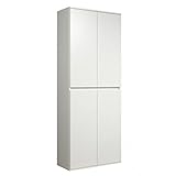 trendteam smart living - Multifunktionsschrank Mehrzweckschrank - Garderobe - Nevada - Aufbaumaß (BxHxT) 74 x 191 x 34 cm - Farbe Weiß - 213215501