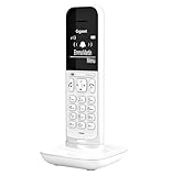 Gigaset CL390HX - Design DECT-Mobilteil mit Ladeschale - Fritzbox-kompatibel - Schnurloses Telefon für Router und DECT-Basis - Direktwahlfunktion - Schutz vor unerwünschten Anrufen, lucent white