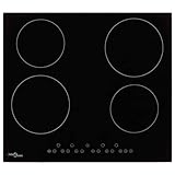 Juroupi Glaskeramik-Kochfeld mit 4 Platten Touch Control 6000 W Mehrere Kochplatten