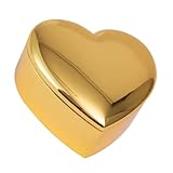 TOYANDONA Herzförmiges Schmuckkästchen aus Metall Gold Eleganter Schmuckaufbewahrungskoffer für Ringe Armbänder Ohrringe Dekorative Schmuckbox als Geschenk zu Muttertag und Besonderen