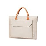 GAHLAY Laptoptasche 13,3 14 15,6 Zoll Notebooktasche for Reisen Stoßfester Fall for Männer Frauen Aktentasche (Color : Beige, Size : 14-inch)