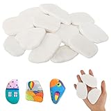 15 Stück Steine zum Bemalen, 5-8 cm Glatte Große Kieselsteine, Flache Kieselsteine zum Basteln Weiße Kies Dekosteine Strand Kiesel Garten Kieselsteine für Bunte Malerei Dekoration