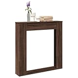 NQJIBUE Home Garden Kaminumrandung Braun Eiche 100x20x100cm Holzwerkstoff