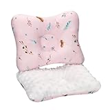 EWFAS Babykissen, Kopfkissen Baby Babykissen Gegen Plattkopf Baby Kissen Kopfverformung Baumwolle, kinderkopfkissen Memory Schaum Babykissen Gegen Plattkopf für 0-12 Monate
