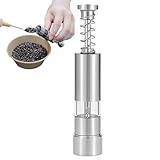 Pfeffermühle, manuelle Salzmühle – manuelle Salzmühle aus Edelstahl | Integrierter tragbarer Frühlings-Würzprozessor für den Hausgebrauch