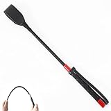 boeyeleny Reitgerte,45Cm Leder Gerte,Pferd Peitsche Whip mit Anti-Rutsch-Griff Gel Griff (Rot)