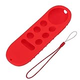 Aramox Fernbedienungsabdeckung Silikon für Chromecast mit TV (Rotes Set)