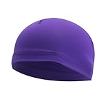 Fahrradmütze, Totenkopfmütze, Turban, Kopfbedeckung, dünne Kopfbedeckung für Outdoor, kreative Sportarten, atmungsaktive Kappe, violett, Einheitsgröße