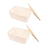 GLEAVI 2 Stück Aufbewahrungsbox für den Küchentisch Küchenschrank-Organizer Zwiebelspeicherbehälter Korb zur Aufbewahrung Küchenarbeitsplatten-Organizer Eierkorb Knoblauchspeicher