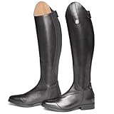 WEHAM Reitstiefel für Damen und Herren, Retro-Ritterstiefel aus PU-Leder, modische Outdoor-Reitstiefel für Pferderennen, Lange Stiefel für den täglichen Gebrauch,Schwarz,39