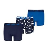 PUMA Boy's Elements Boxer, Blue Combo, 146/152 (3er Pack)