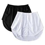 2 Stück Hemdverlängerung Damen - Verlängerter Minirock Als Blusenrock und Petticoat Extender, Verstellbar für Schichtung und Saumverlängerung Von Röcken