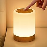 NIWOHOM Nachttischlampe Touch Dimmbar, LED Tischlampe Akku USB Aufladbar mit 256 RGB Farben&5 Modi, Warmweiß Nachtlicht mit Timer Speicherfunktion, Touch Lampe Kabellos für Schlafzimmer, Kinderzimmer