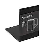 Semikolon 372057 Buchstützen 2er Set - pulverbeschichtetes Metall - bookends 11 x 15 x 15 cm - schwarz matt