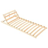Teenpull Lattenrost 90x200 cm mit 13 Latten, verstellbares Kopfteil, Robustes Buchenholz Bettframe für stabilen Bettrahmen, ideal für Matratzen und erholsamen Schlaf, vielseitiges Möbelstück.