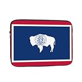 Wyoming Laptophülle mit Staatsflagge, gemustert, 25,4 cm (10 Zoll), stoßfest, für schlanke Notebook-Computertasche, Aktentasche