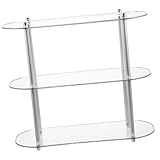 BAZEITFLOW Transparente Abnehmbare Aufbewahrungsablage für Haushalt Minimalistisches Design Vielseitiges Organizer Regal für Badezimmer Schminktisch und Küchenarbeitsplatte Platzsparend und