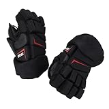 KKPLZZ 1 Paar Eishockey-Handschuhe, Vollfinger, atmungsaktiv, Fingerschutz, sehr passend, Nylongewebe, EVA-Schaum, Hockeyhandschuhe für Hockeyspieler (27,94 cm / 11 Zoll)