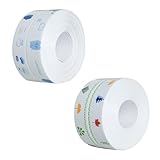 EORPAVU Klebebanddichtungen,Selbstklebende Anti-Schimmel-Aufkleber, wasserdichtes Dichtungsband für Küchen- und Badezimmerwaschbecken,2 Stück das schöne Nahtaufkleber blockiert, 3,8 x 3,2 m