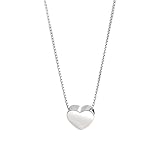 Hmzidz Halskette Damen Herz Anhänger Silber,Heart Charm Kette Damen,Kette 925 Sterling Silber Damen Herz,Kette mit Herzanhänger,Schmuck Geschenke für Frauen Freundin