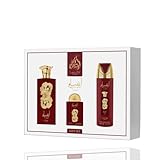Ansaam Gold Eau de Parfum-Geschenkset 3-teiliges + Mini Eau de Parfum 20ml + Body Spray 200ml Luxuriöses Geschenkset