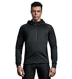 CEROTIPOLAR Herren Ultra Thermo Fahrradjacke Winddicht Isoliert Fleece, Schwarz, XX-Large