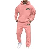 Generisch Trainingsanzug Herren | Jogginganzug tracksuit Kapuzenjacke Hose und mit Taschen Freizeitanzug Fitness Sportanzug Baumwolle Jogging Anzug Jungen Sportswear