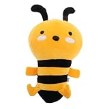 GARVALON Kuscheliges Bienen Plüschtier Weiches Stofftier für Mädchen Jungen Geburtstag Niedliches Cartoon Kuschelkissen Kinderzimmer Dekoration Flauschiges Kuscheltier