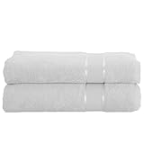 Mixibaby 2er Set Gästetuch Handtuch Duschtuch Badetuch Saunatuch Frottee Baumwolle 500gsm, Größe:Gästetuch 30x50cm, Farbe:Weiss
