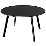 Grand patio Kaffeetisch, Outdoor Tisch, Gartentisch, Premium Stahl, Einfacher Aufbau, Beistelltisch für Outdoor, Indoor, Wohnzimmer, Büro (Schwarz)