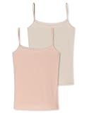 Schiesser Damen 2 Pack Spaghettitop Unterhemd mit Spitze-Cotton Mix Unterwäsche, Sortiert 7_180072, 48 (2er Pack)