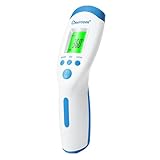 Berrcom Fieberthermometer Kontaktlos Stirnthermometer für Babys and Adults Infrarot Digitales Thermometer mit sofort Ablesung, 3 Farben Fieberalarm, °C/°F Schalter