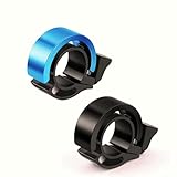 Fahrradklingel Mountainbike Laut, 2er Pack Fahrrad Klingel, Klein Fahrradglocke, MTB Rennrad Fahrrad Glocke, für Kinder und Erwachsene Mountainbike E-Bike Kinderfahrrad Roller, Schwarz+Blau