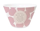 Grafik-Werkstatt Müsli-Schale mit Echtgold | Porzellan Schüssel | Beste Zeit, Rosa