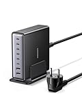 UGREEN USB C Ladegerät 200W GaN Netzteil 8-Port Desktop Ladestation PD Charger 100W Schnellladegerät mehrfach unterstützt PPS kompatibel mit MacBook Pro/Air, iPhone Serien, Galaxy Serien usw.