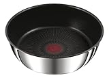 Tefal L97333502 Ingenio Präferenz Sautéuse 24 cm, Edelstahl, Nicht -Schicht, Griff getrennt verkauft, alle Lichter einschließlich Induktion,