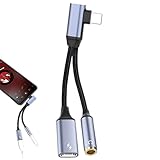 YRTUOP 3.5mm Auf USB C,2 In 1 USB C Auf Kopfhörer Adapter,Konverter Verbinder Mit Geflochtenem Ladekabel | Für Kopfhörer Ohrhörer Smartphone Männer Frauen