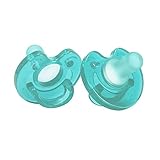 MijnNami Soother Schnuller, geeignet für NICU, Schnuller für Frühgeborene und Neugeborene, Schnuller aus 100% Silikon für Neugeborene, 2 Stück (Türkis)