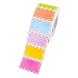 Farbkodierungsetiketten – rechteckige Farbetiketten | 500 Stück bewegliche Boxenmarker, einfarbige Namensetiketten, abnehmbarer Aufkleber, Abziehbilder