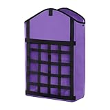 PawwJoy Heusack für Pferde mit Aufhängehaken, 17x36x48 cm Heunetz für langsames Füttern von Pferden, Ziegen, Schafen, Rinder- Lila