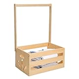 Korb für Babypartys, Holz, für Babyparty, Kinderzimmer, tragbar, für Schwangerschaft, Krankenhaus, Aufenthalt, Kleidung, Windelspielzeug, Mädchen, Frauen, Mutter, Eltern